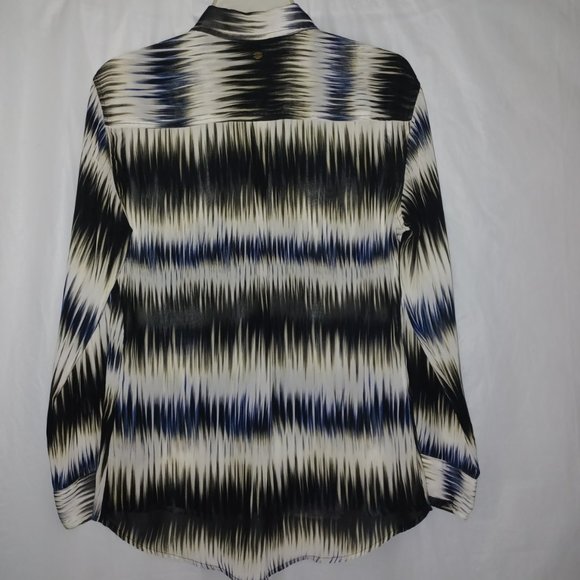 GUESS SHEER BUTTON DOWN WOMEN'S LONG SLEEVE SHIRT - Picture 9 of 12